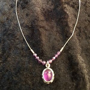 Silpada Amethyst Pendant Sterling Silver Necklace